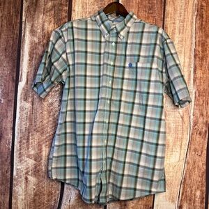 Cinch Men's Blue and Gray Plaid Button Down Shirt